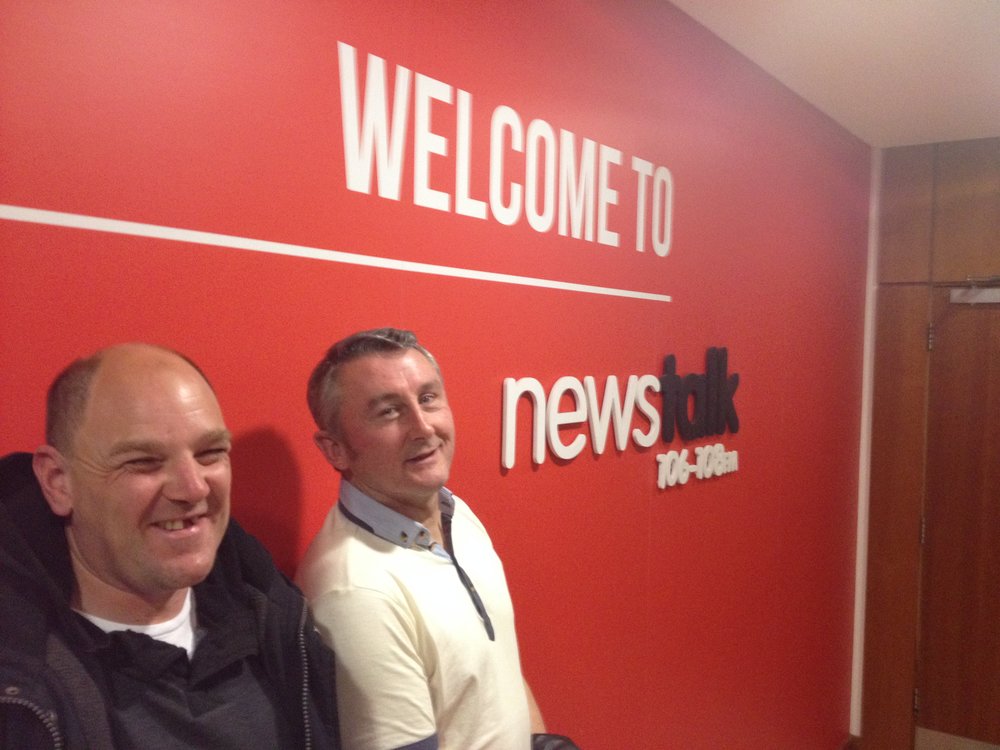 Robbie and Terry in studio for the George Hook show
