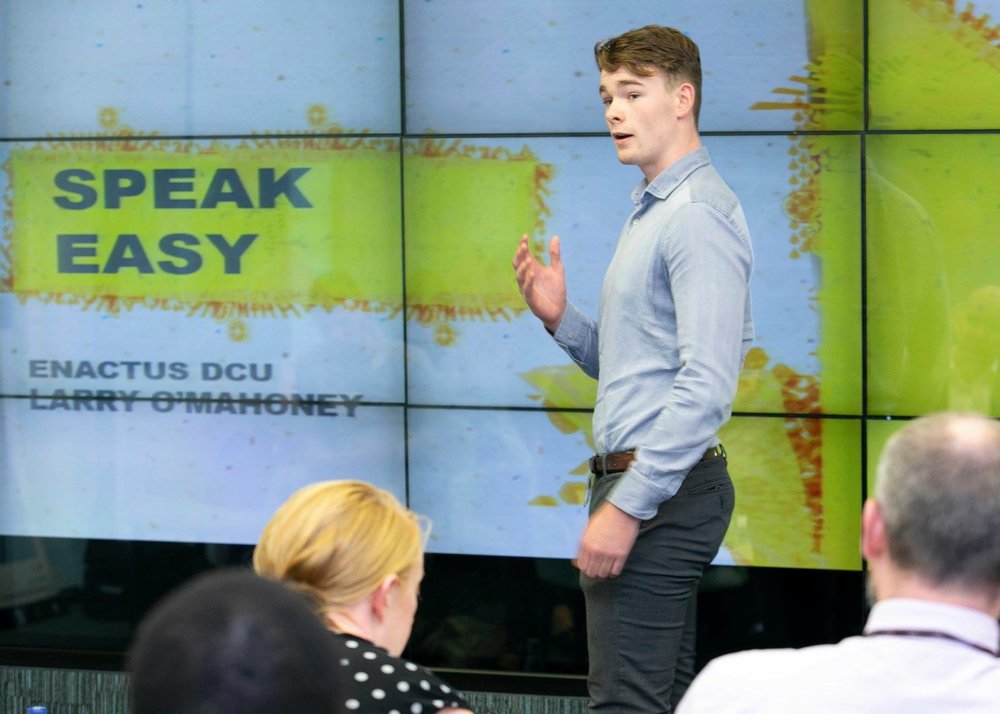 SPEAKEASY- Larry O Mahney - Speakeasy helps to make speaking easier in a fun and creative way. Our programme helps people to improve on a number of different aspects of public speaking, while simultaneously developing their overall communication skills. Speakeasy is there to help you find your voice - because everyone has their own unique story to tell.